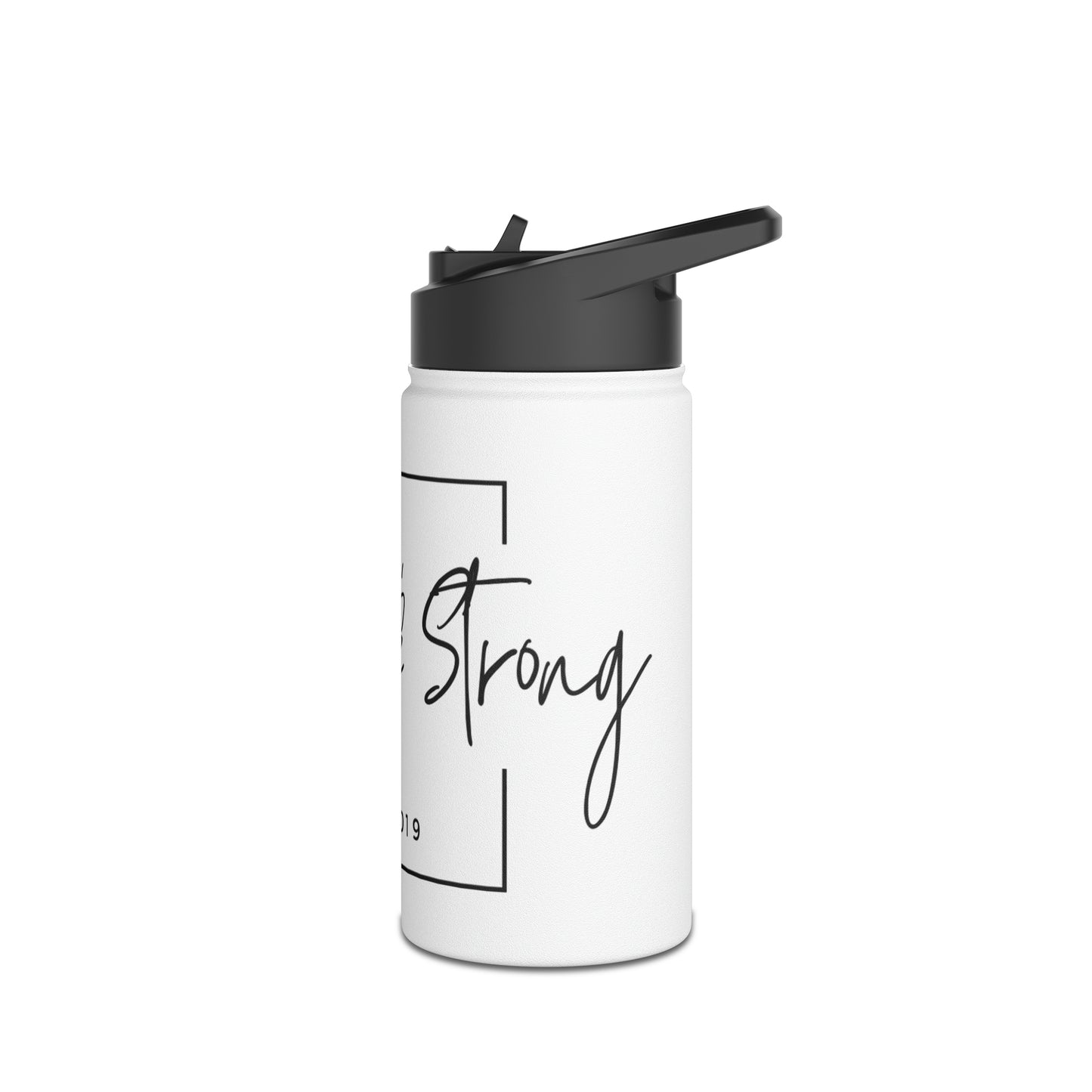 Happy & Strong Stainless Steel Water Bottle, Standard Lid