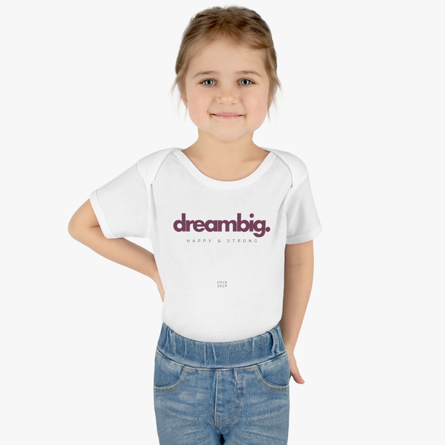 Dream Big Infant Baby Rib Bodysuit