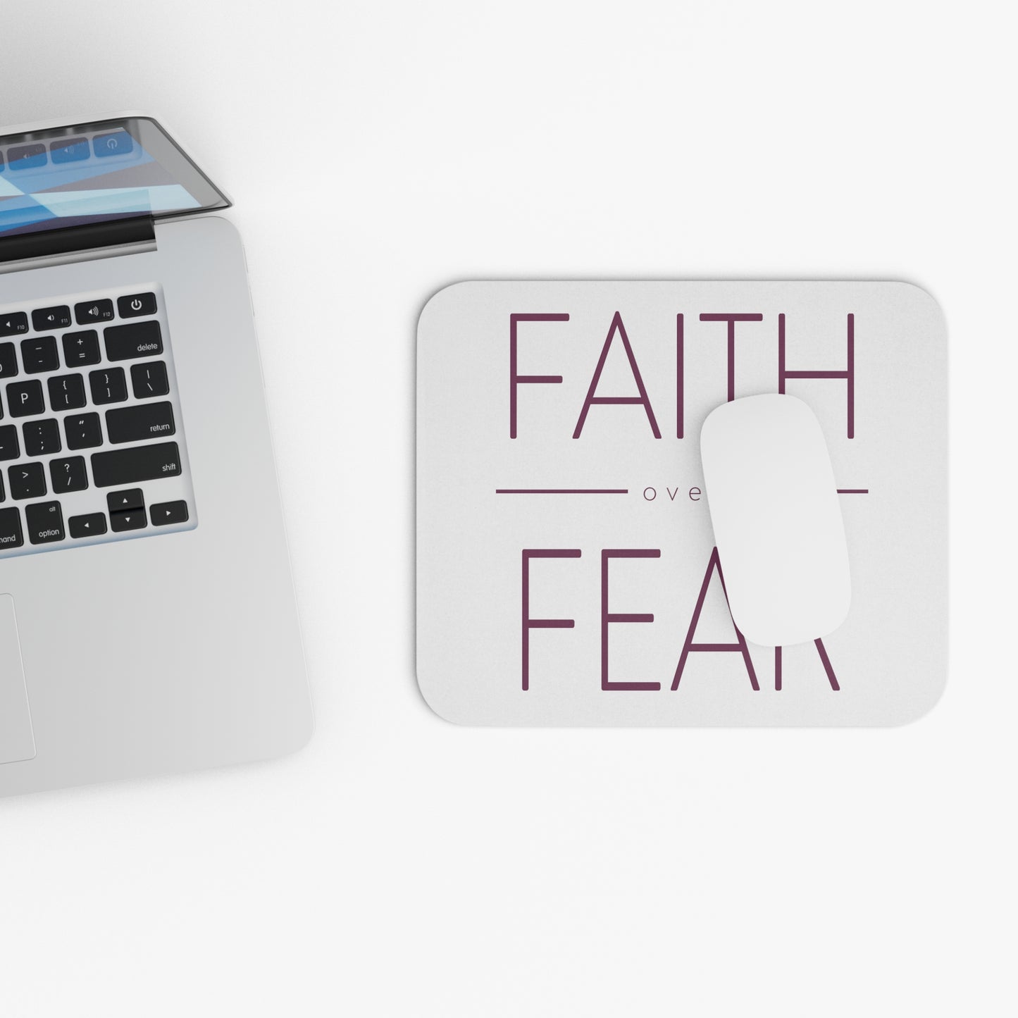 Faith Over Fear Mouse Pad (Rectangle)