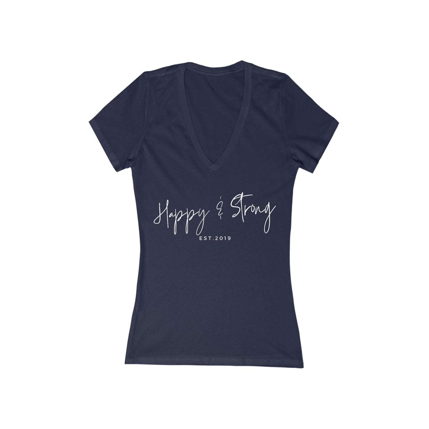 H&S Women's Jersey Short Sleeve Deep V-Neck Tee