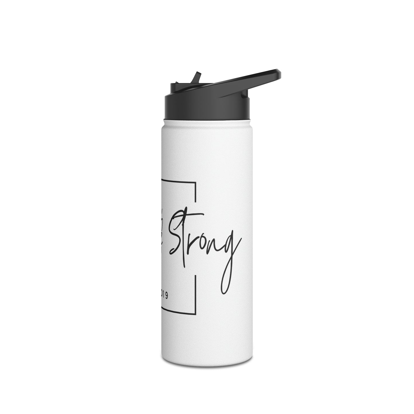 Happy & Strong Stainless Steel Water Bottle, Standard Lid