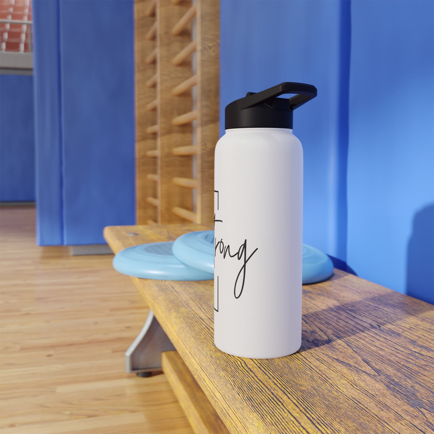 Happy & Strong Stainless Steel Water Bottle, Standard Lid