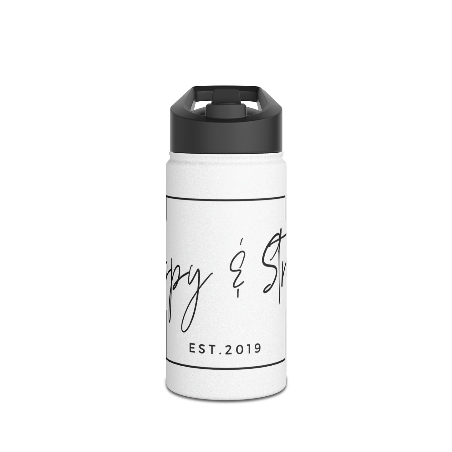 Happy & Strong Stainless Steel Water Bottle, Standard Lid