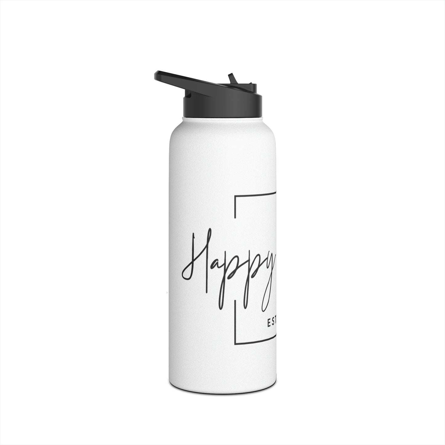 Happy & Strong Stainless Steel Water Bottle, Standard Lid