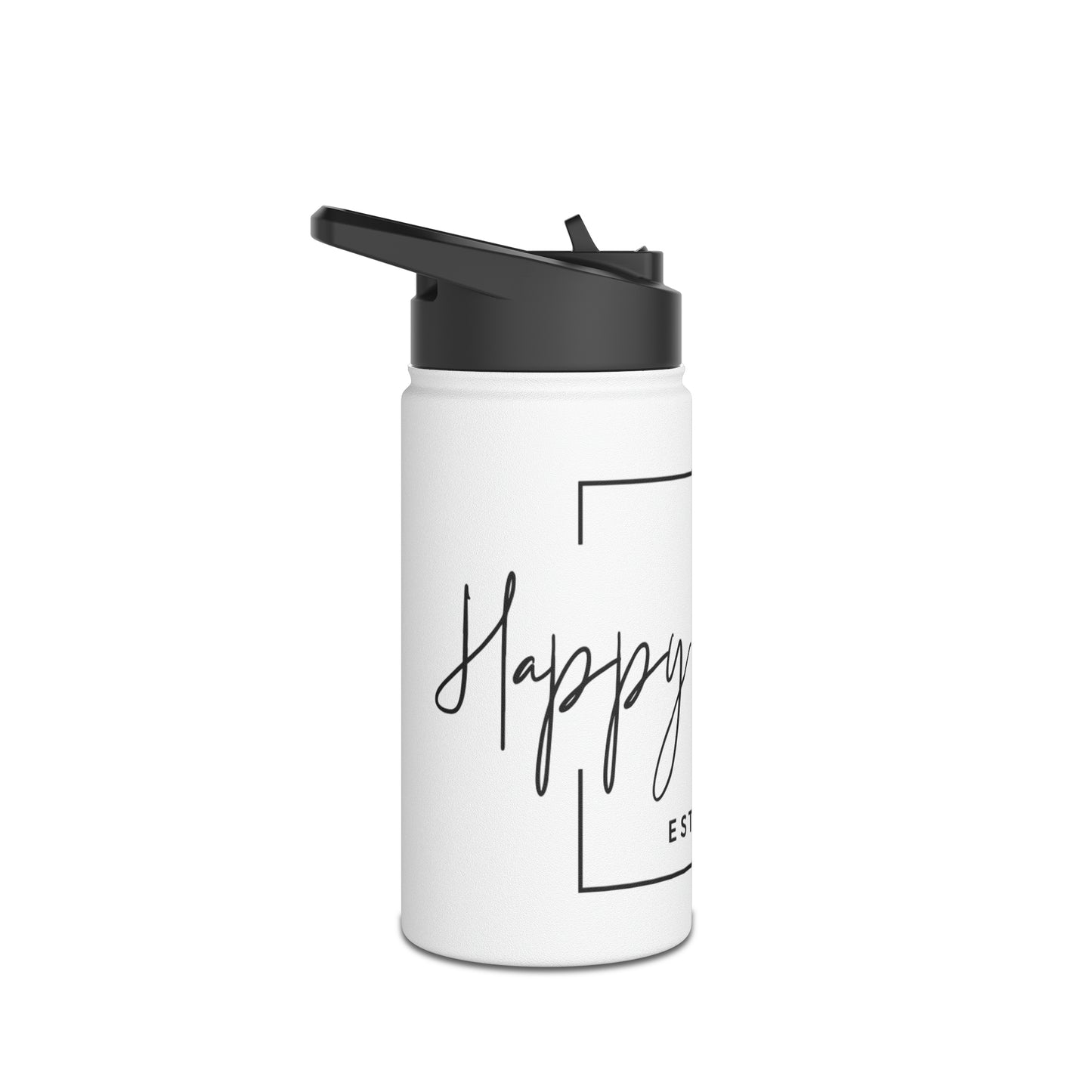 Happy & Strong Stainless Steel Water Bottle, Standard Lid