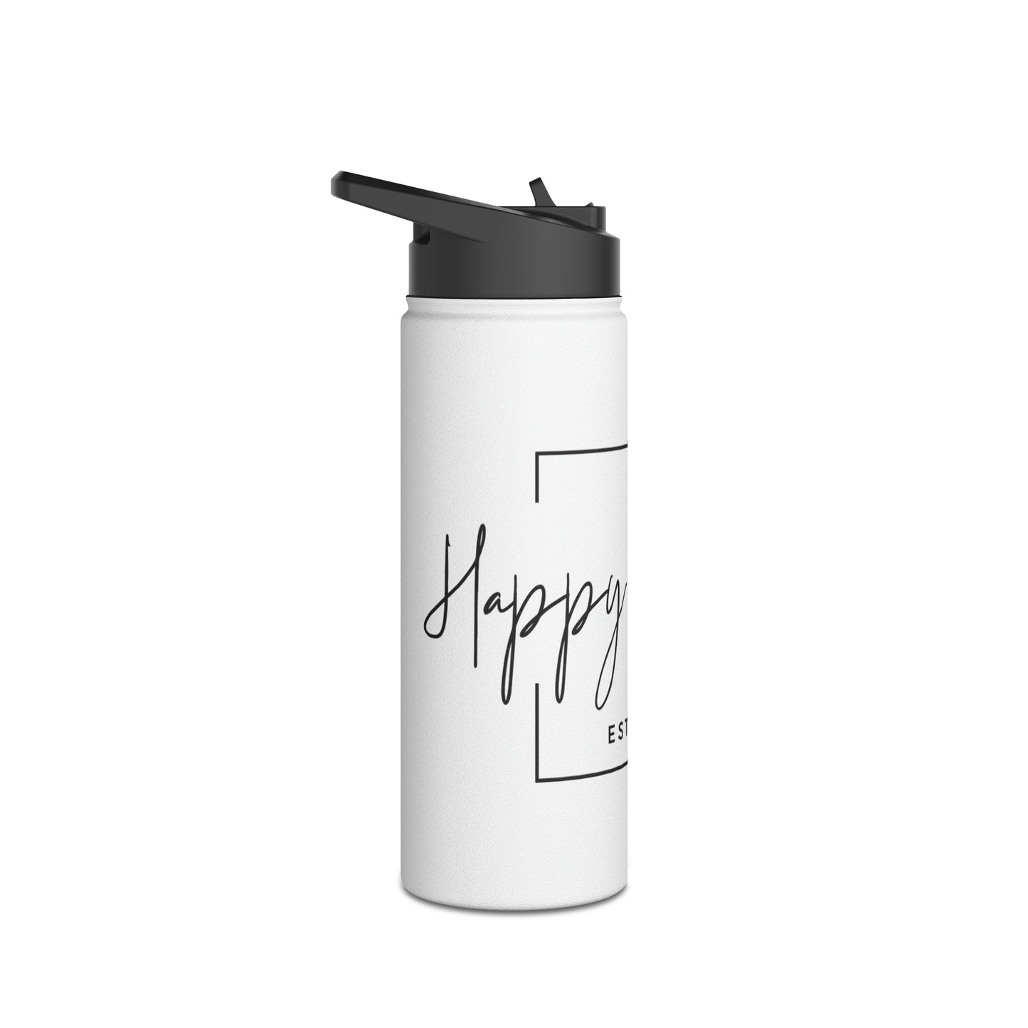 Happy & Strong Stainless Steel Water Bottle, Standard Lid