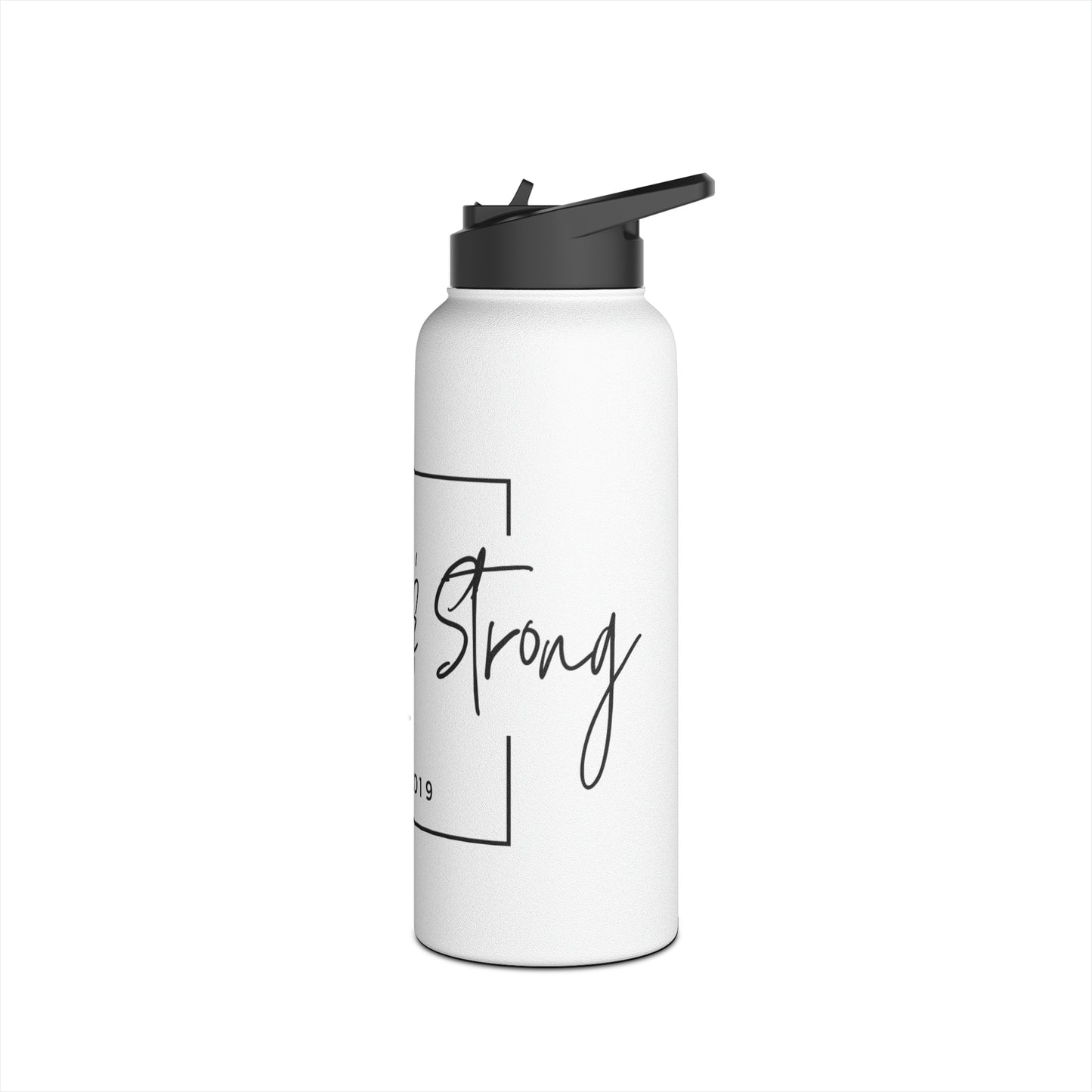 Happy & Strong Stainless Steel Water Bottle, Standard Lid